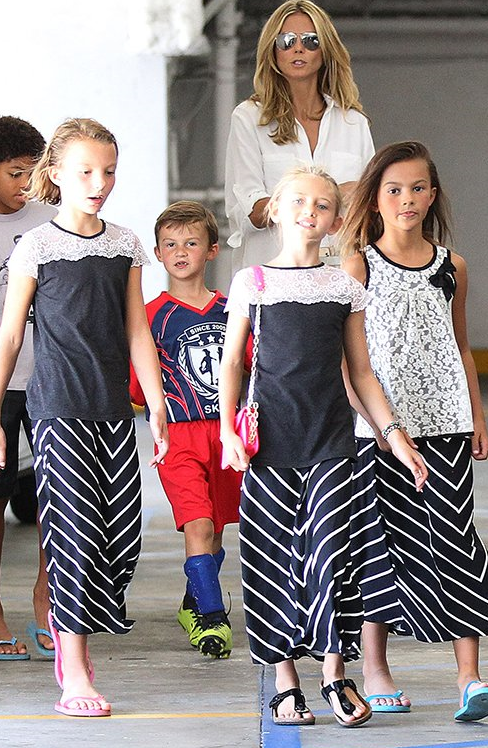 Дети Хайди Клум носят одинаковую одежду
