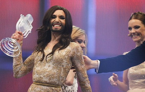 На Евровидение-2014 победила бородатая «женщина» из Австрии