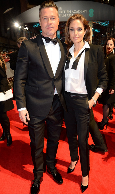 Джоли и Питт в одинаковых смокингах на премии BAFTA