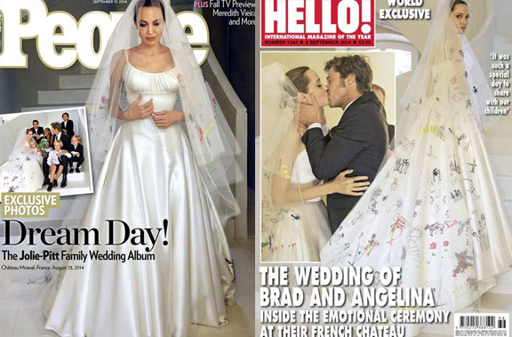 Снимки со свадьбы Джоли и Питта были проданы за 20 миллионов долларов