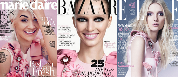 Одинаковые наряды Prada появились сразу на шести обложках модных журналов
